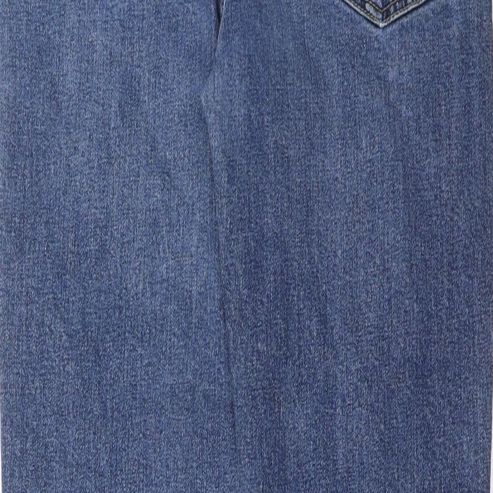 Weekday Womens Blue Cotton Straight Jeans Size 25 in L30 in Regular Zip - Pockets