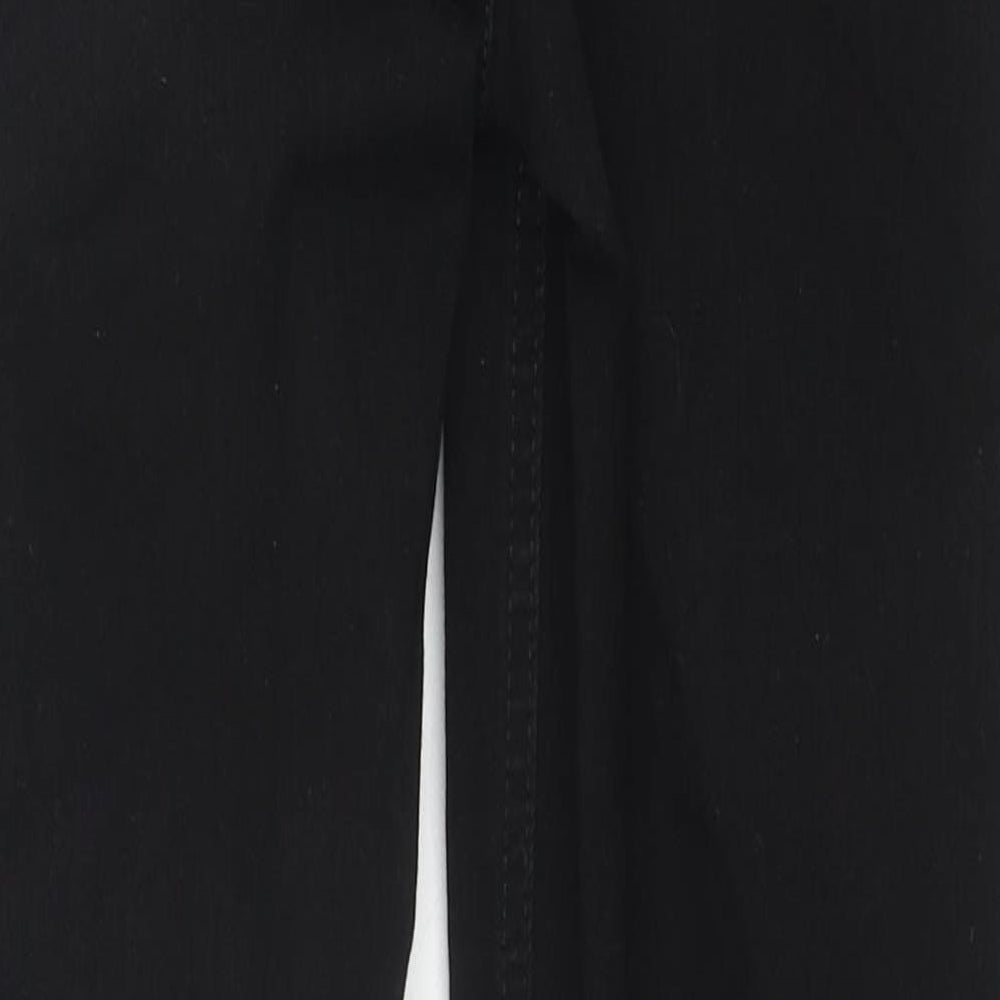 Marks & Spencer Womens Black Cotton Skinny Jeans Size 8 L26 in Regular Zip