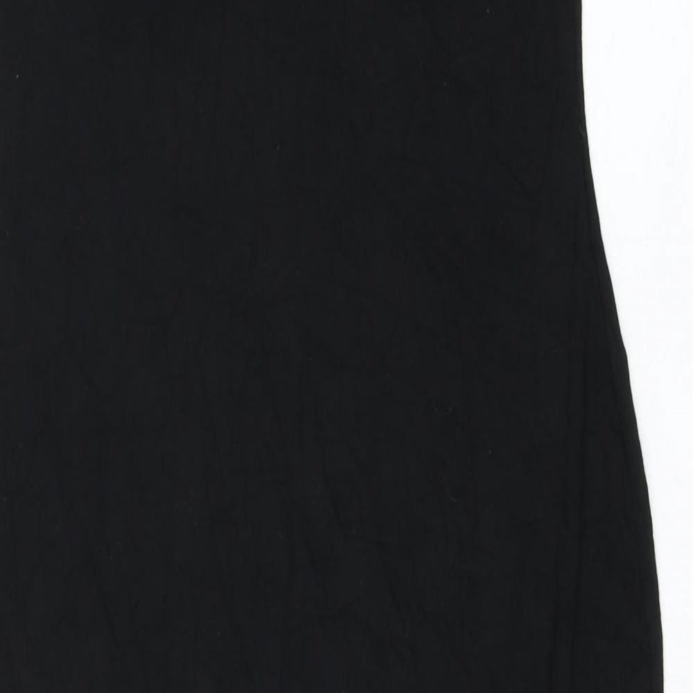 Nasty Gal Womens Black Viscose Pencil Dress Size 10 Round Neck Pullover