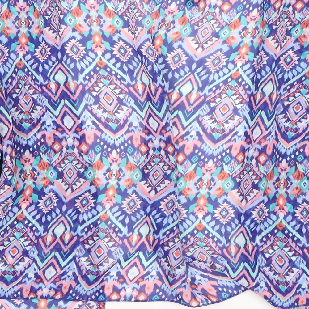 Divided by H&M Womens Multicoloured Polyester Kimono Blouse Size S V-Neck - Shear