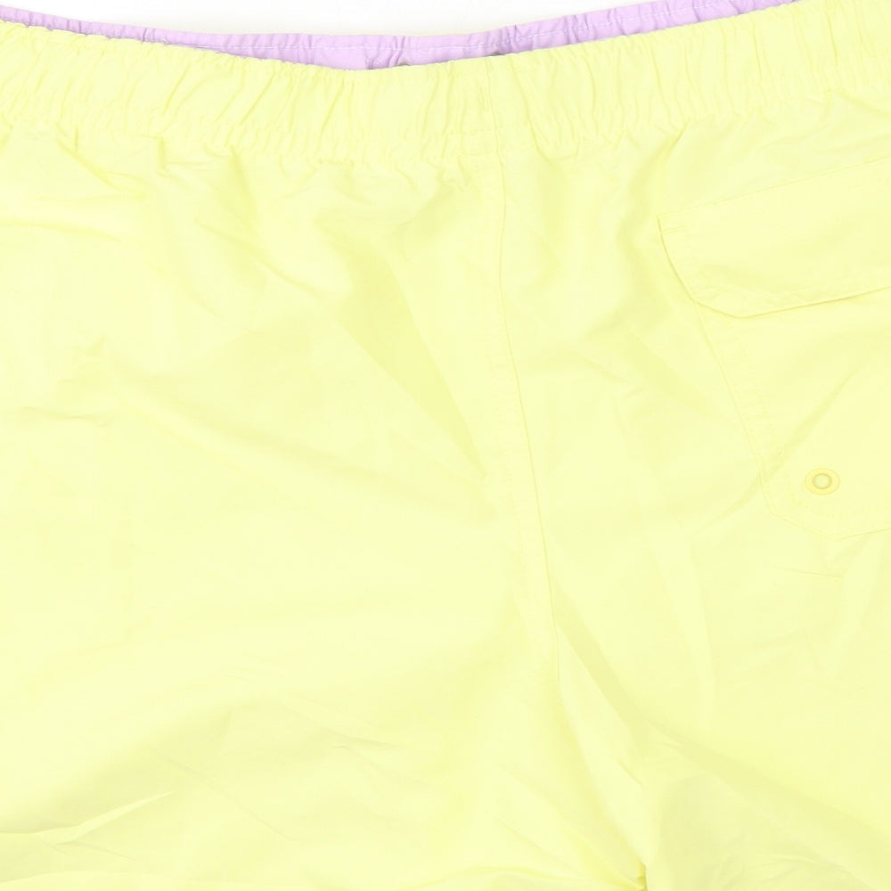 Marks & Spencer Mens Yellow Polyester Bermuda Shorts Size 2XL L6 in Regular Drawstring
