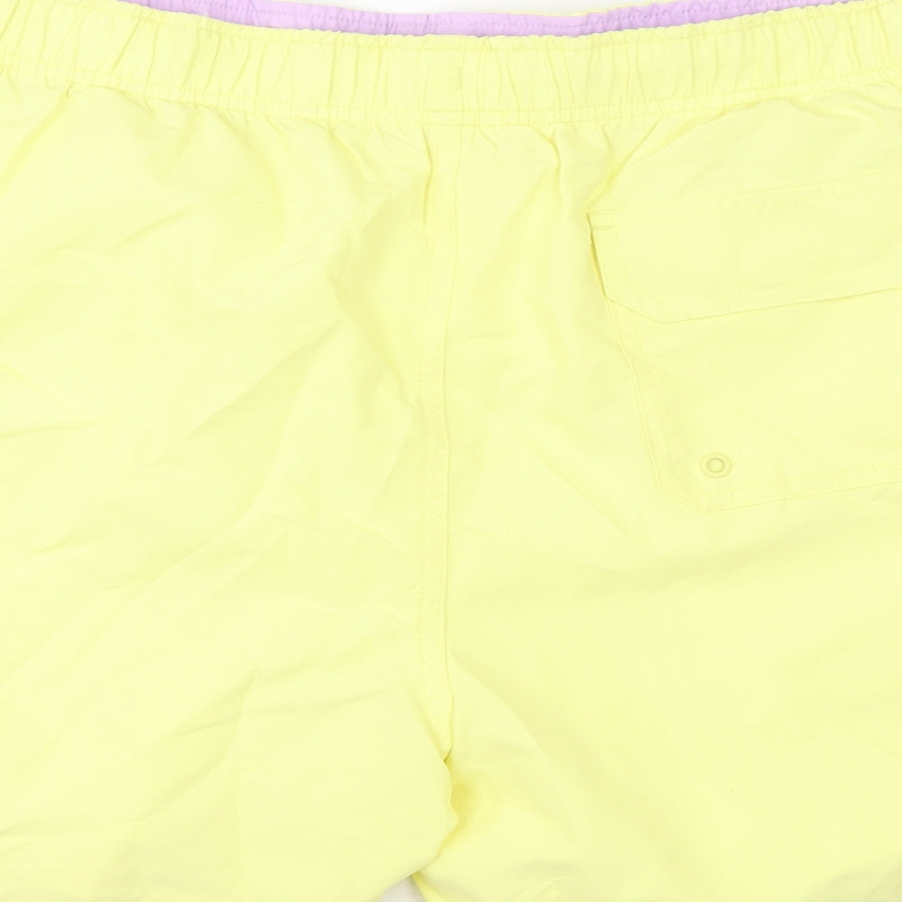 Marks & Spencer Mens Yellow Polyester Bermuda Shorts Size 3XL L6 in Regular Drawstring