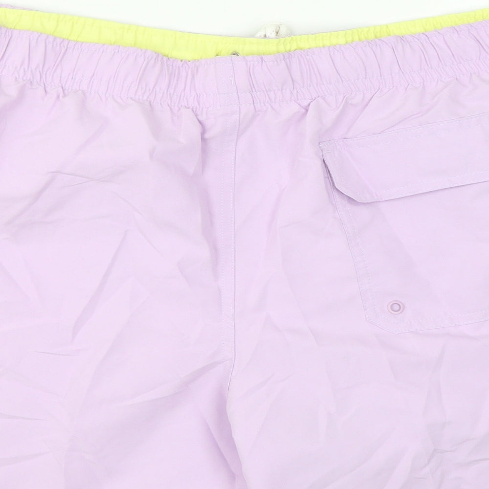 Marks & Spencer Mens Purple Polyester Bermuda Shorts Size 3XL L6 in Regular Drawstring