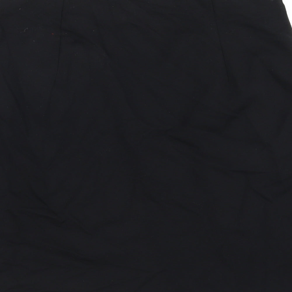 Marks & Spencer Womens Black Viscose A-Line Skirt Size 8