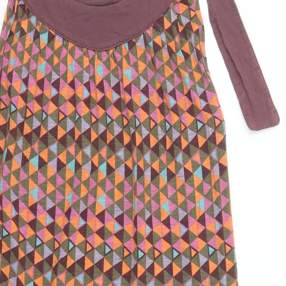 La Redoute Womens Multicoloured Geometric Viscose Basic Tank Size 10 Round Neck