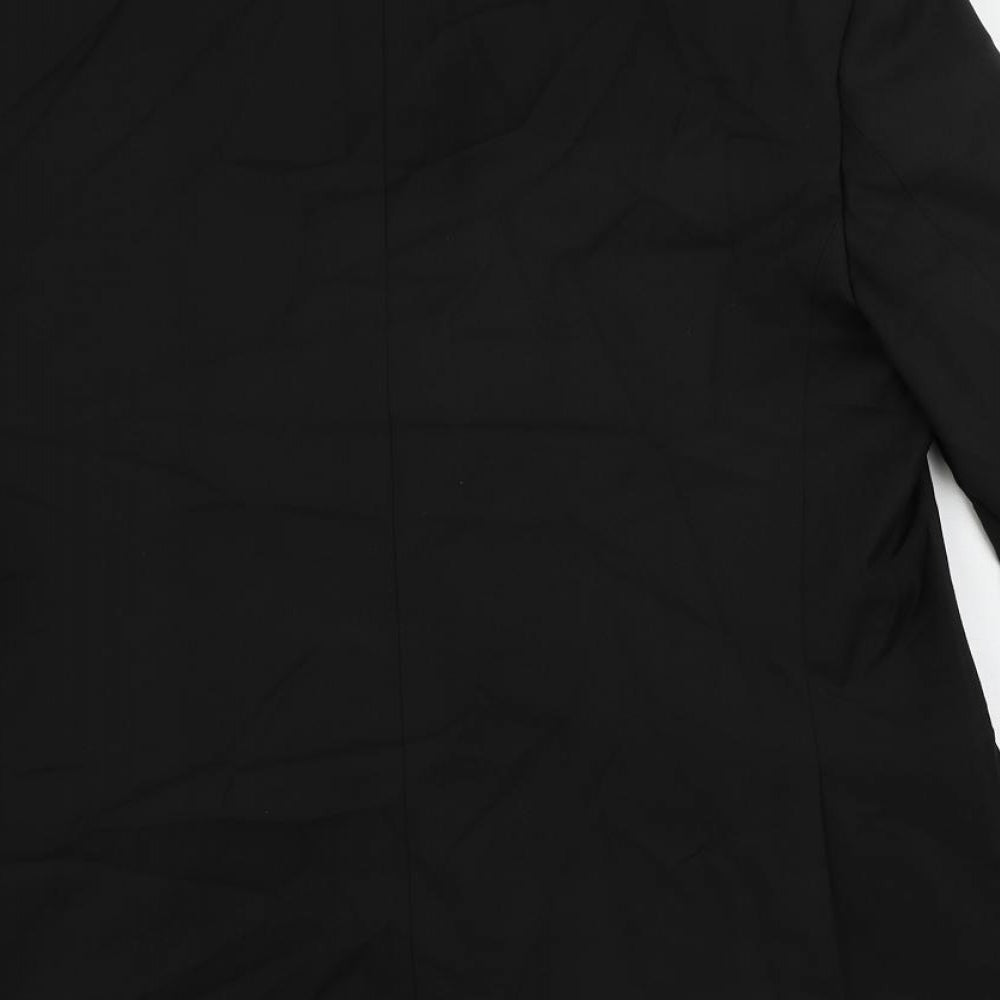 Marks & Spencer Mens Black Polyester Jacket Suit Jacket Size 42 Regular