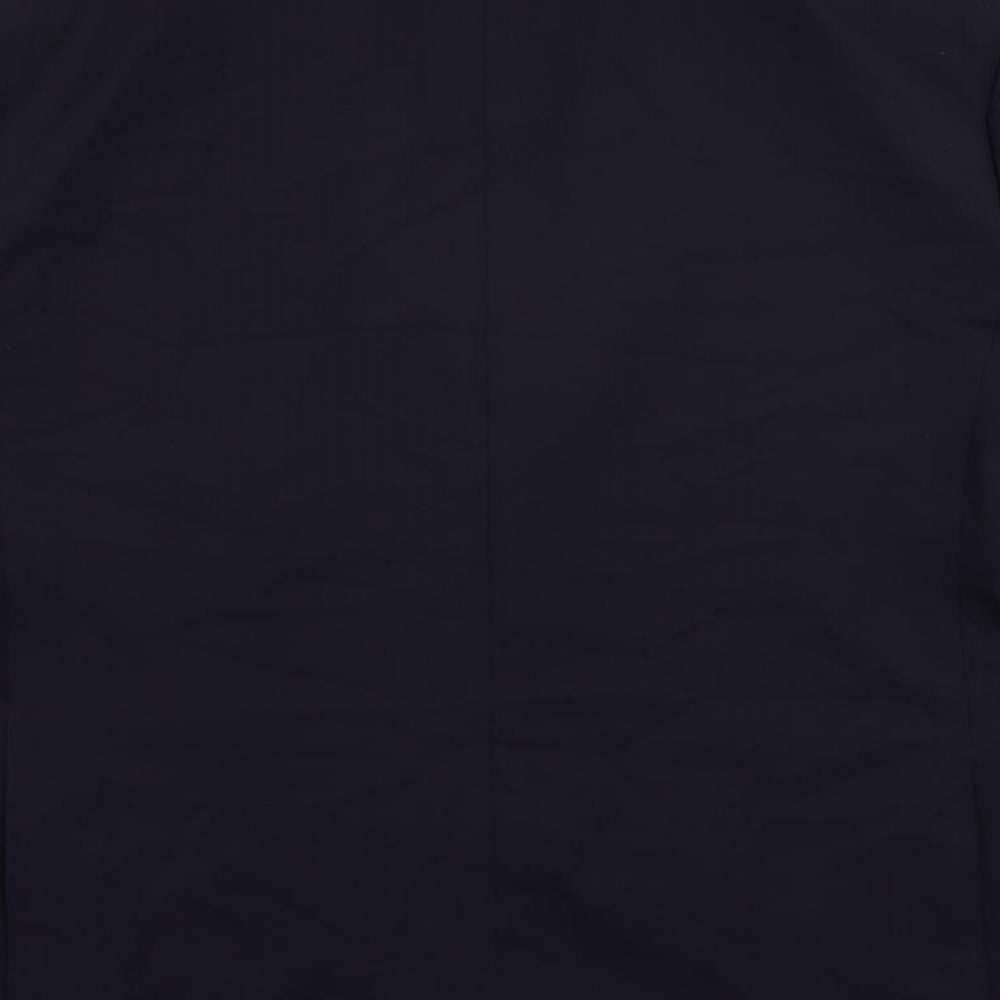 Brand and care label for Autograph men’s blue polyamide jacket suit jacket, size 46, regular