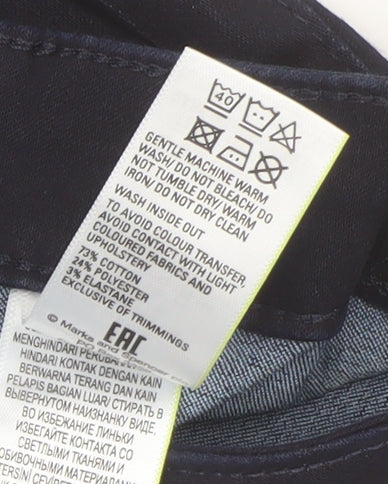 Marks & Spencer Blue Skinny Jeans, Size 6, Women's