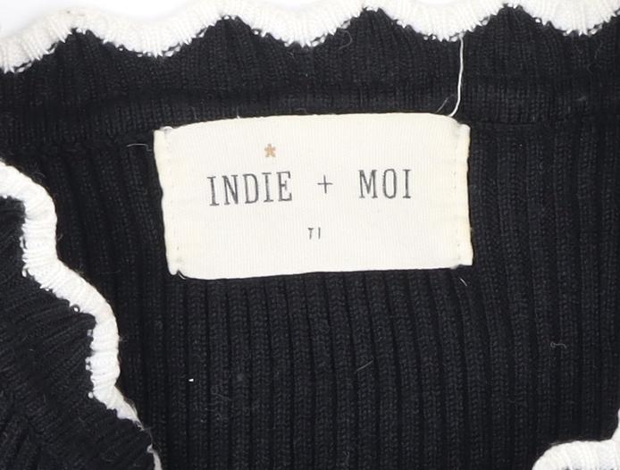 Indie + Moi Women's Black Pullover Jumper S