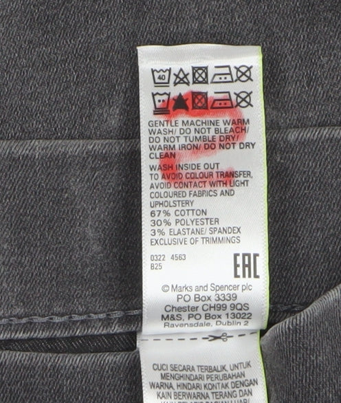 Marks & Spencer Women's Black Jegging, Size 12, Slim Fit