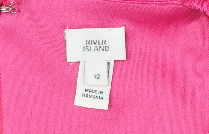 River Island Women's Pink Mini Dress Size 12