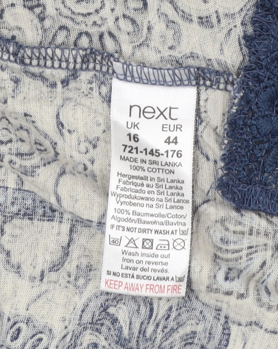 Next Women's Blue Bohemian Tunic - UK 16