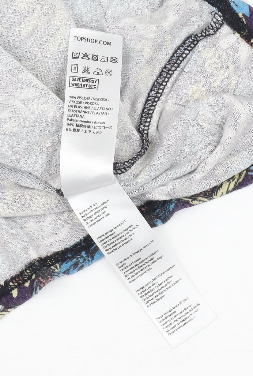 Topshop Women's Multicoloured Floral Tunic Tank, Size 8
