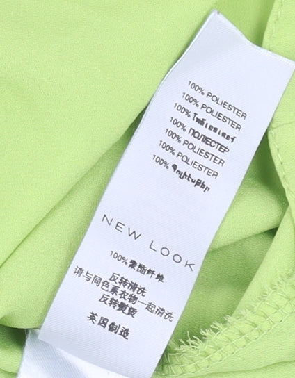 New Look Women's Green Tank Top - Size 8