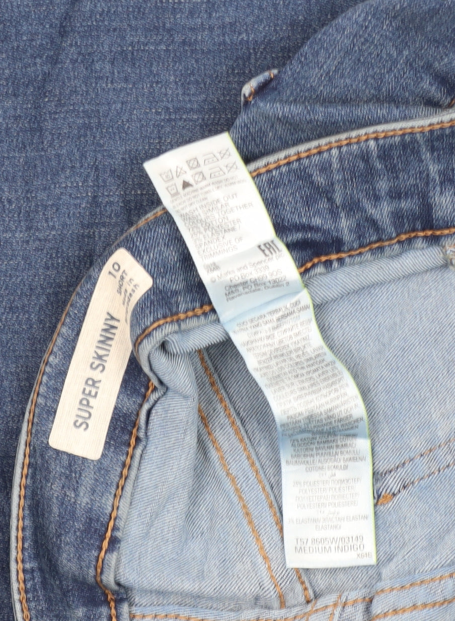 Marks & Spencer Women's Blue Skinny Jeans Size 10