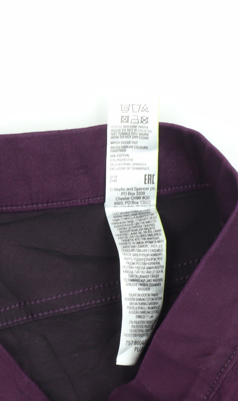 Marks & Spencer Women's Purple Jeggings - Size 6