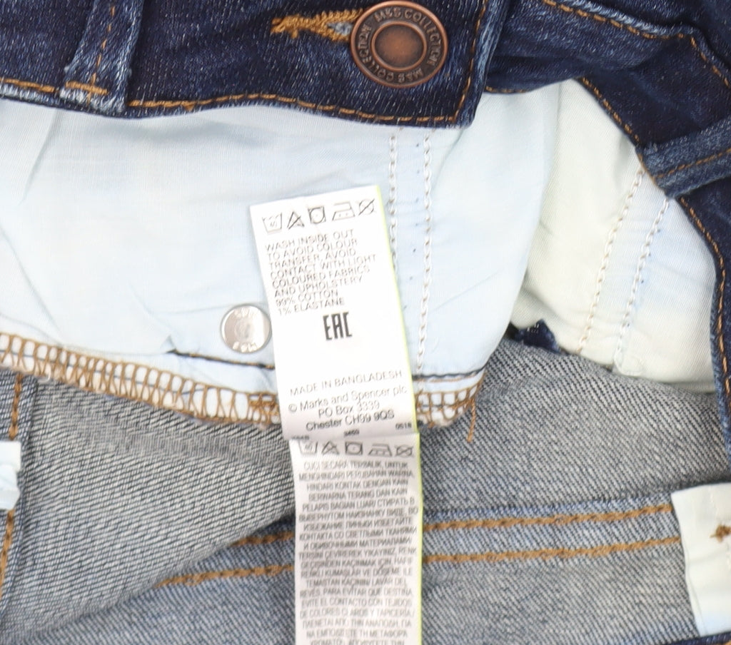 Marks & Spencer Women's Blue Slim Straight Jeans