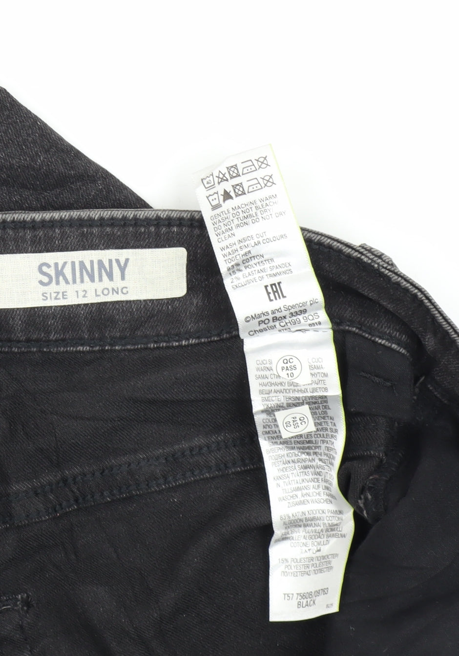 Marks & Spencer Women's Black Skinny Jeans Size 12