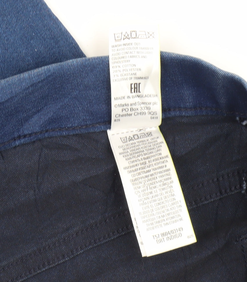 Marks & Spencer Women's Blue Jeggings Size 8 Regular Fit