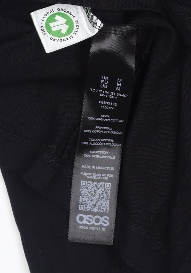 ASOS Men’s Black Graphic Print Cotton T-Shirt M