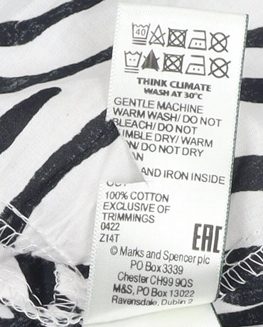 Marks & Spencer Women's Zebra Tank Top in Black, Size 24