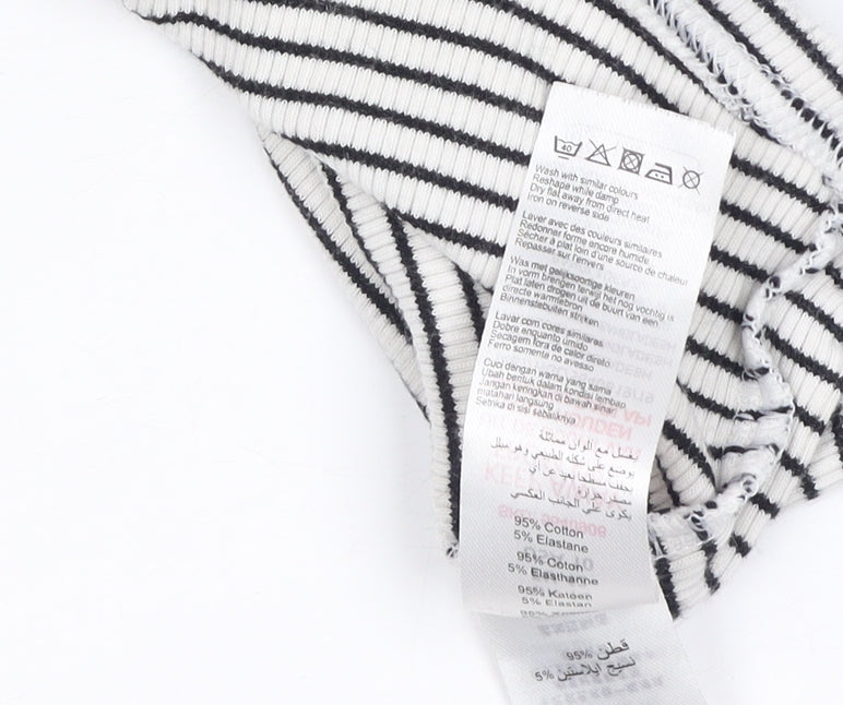 New Look Women’s Black White Striped Camisole Size 14