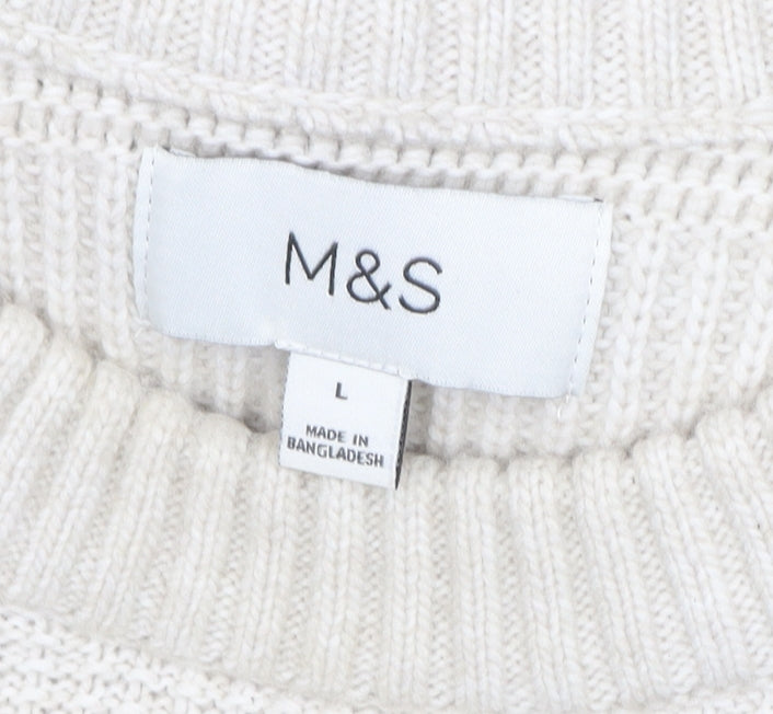 Marks & Spencer Men's Ivory Pullover Sweater L
