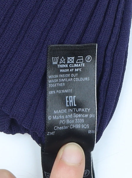 Marks & Spencer Women's Blue Polo Shirt Size 6