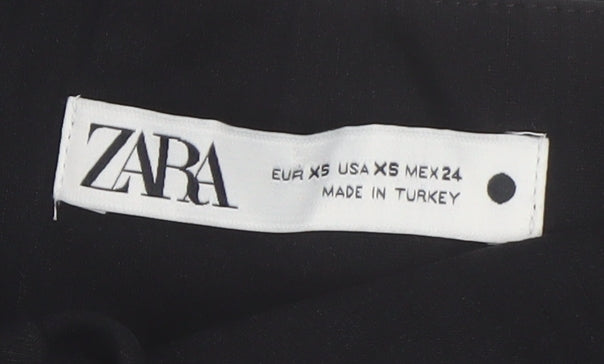 Zara Women's Black Cropped Blouse XS