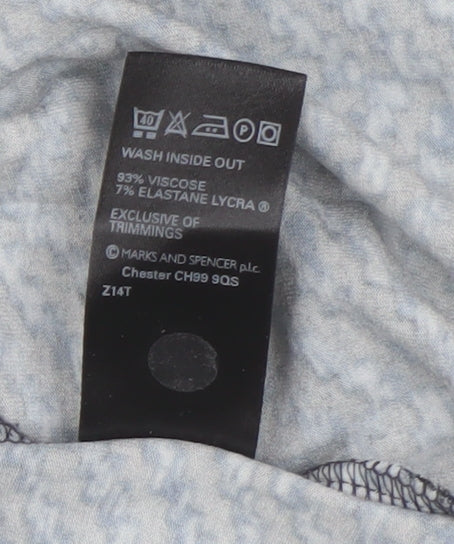 Marks & Spencer Women's Blue Wrap Blouse Size 16