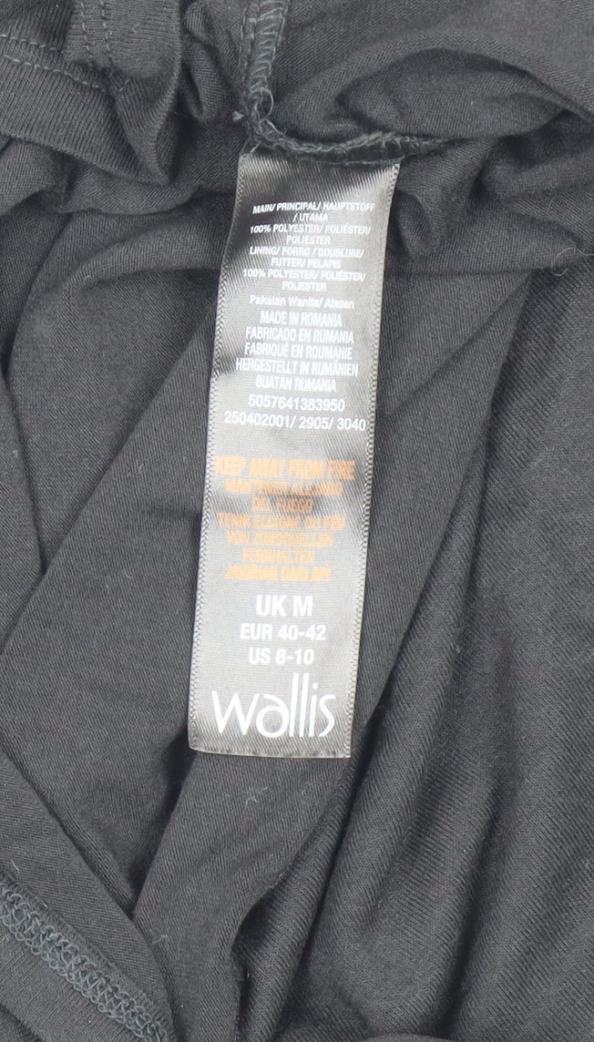 Wallis Women's Black Blouse M Polyester Stylish Casual