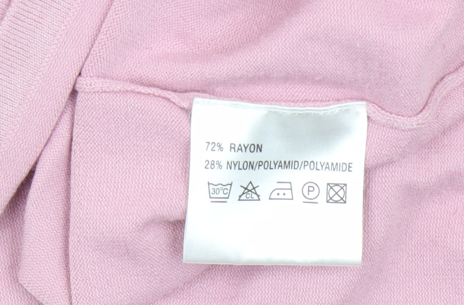 Signature Women's Pink High Neck Pullover M