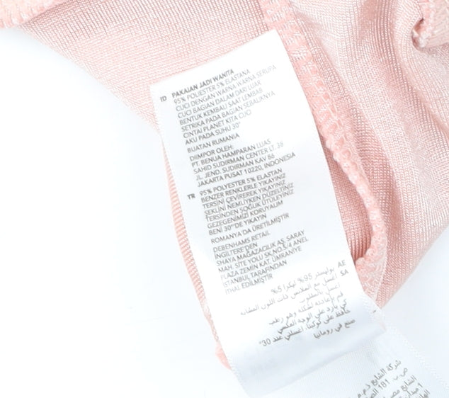 Principles Women's Pink V-Neck Blouse Size 12