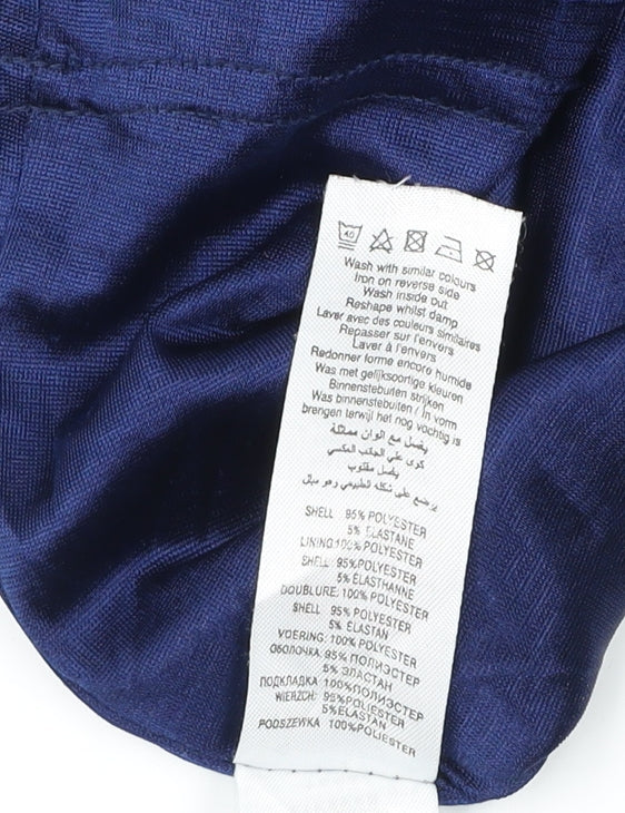 New Look Women's Blue Geometric Shift Dress, Size 14