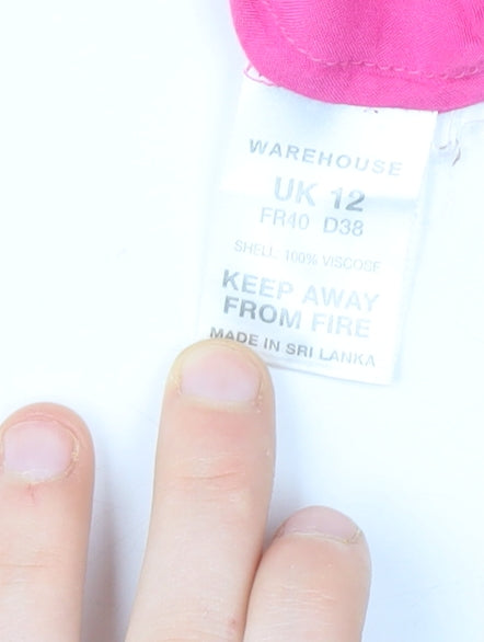 Warehouse Women's Pink Sleeveless Blouse Size 12
