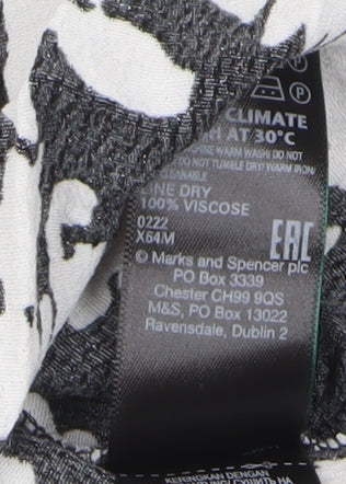 Marks & Spencer Women's Black Floral Shirt Dress