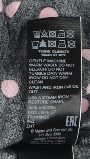 Marks & Spencer Women's Black Polka Dot Wrap Blouse