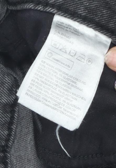 H&M Women’s Grey Straight Distressed Jeans Size 10