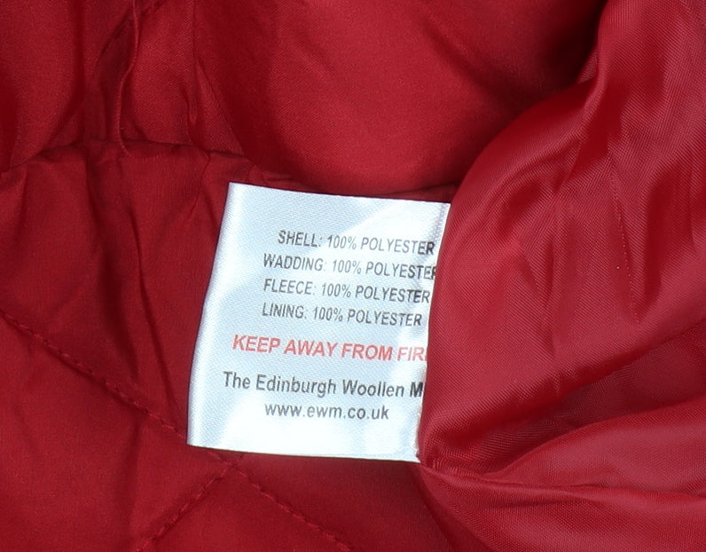 Women's Red Quilted Coat, Size 14, Isle Collection