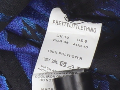PRETTYLITTLETHING Women's Black Floral Dress Size 10