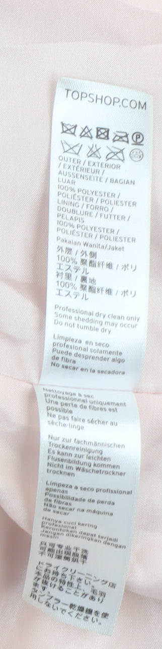 Topshop Women's Beige Puffer Coat, Regular Size 14