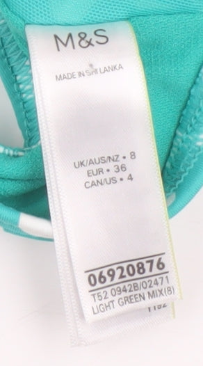 Marks & Spencer Women's Green Geometric Bralette Top