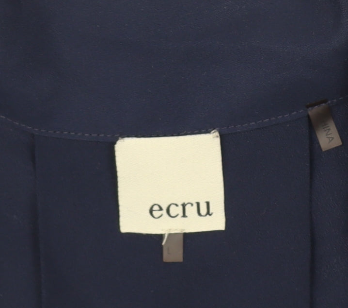 Ecru Women's Blue Long Sleeve Blouse - Size L
