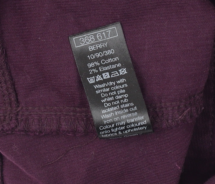 M&Co Women's Purple Corduroy Jegging Size 8 Slim
