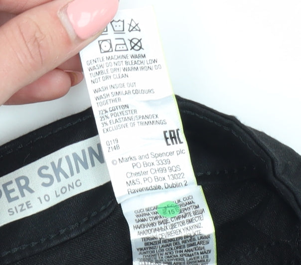 Marks & Spencer Women's Black Skinny Jeans Size 10