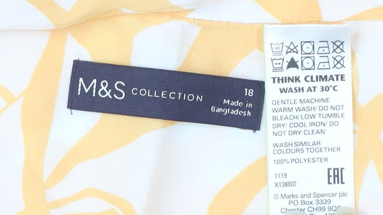 Marks & Spencer Women's Yellow Camisole Blouse, Size 18