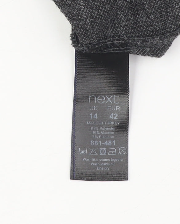 Next Women's Grey Mock Neck Blouse Size 14