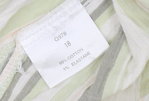 Damart Women's Striped Button-Up Shirt, Size 18