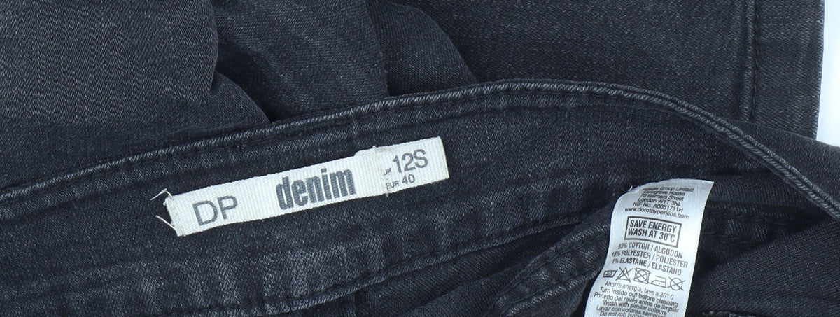 DP Women's Black Slim Straight Jeans Size 12S