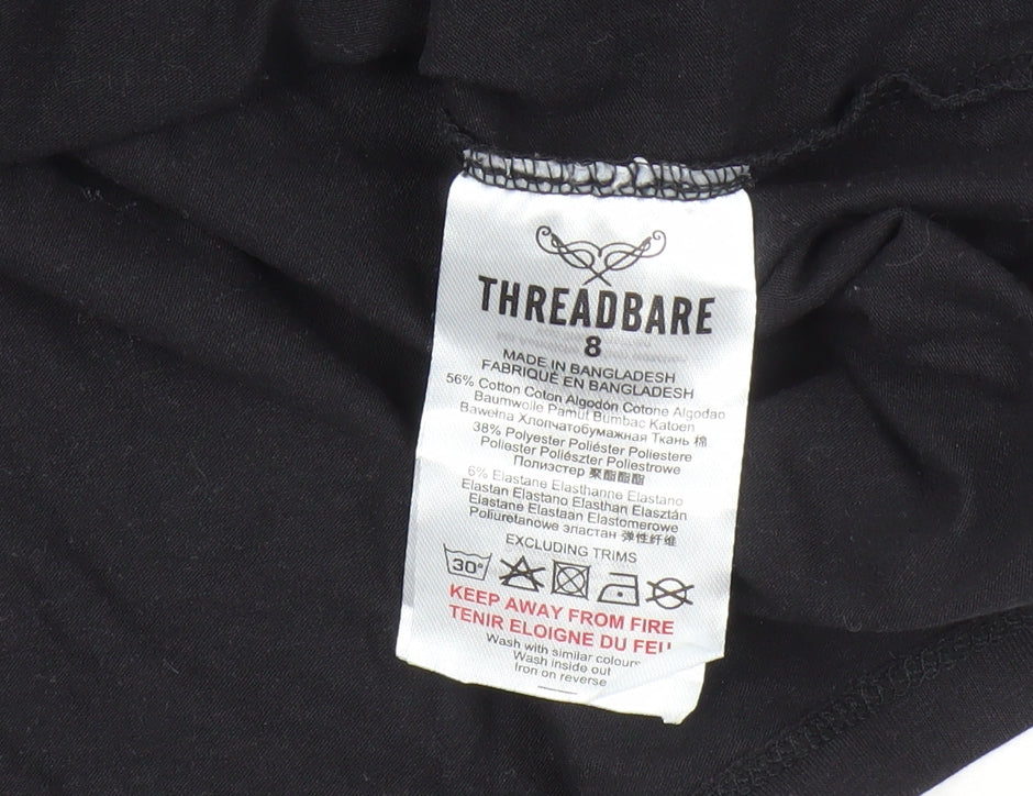 Threadbare Black Women's Swing Dress Size 8